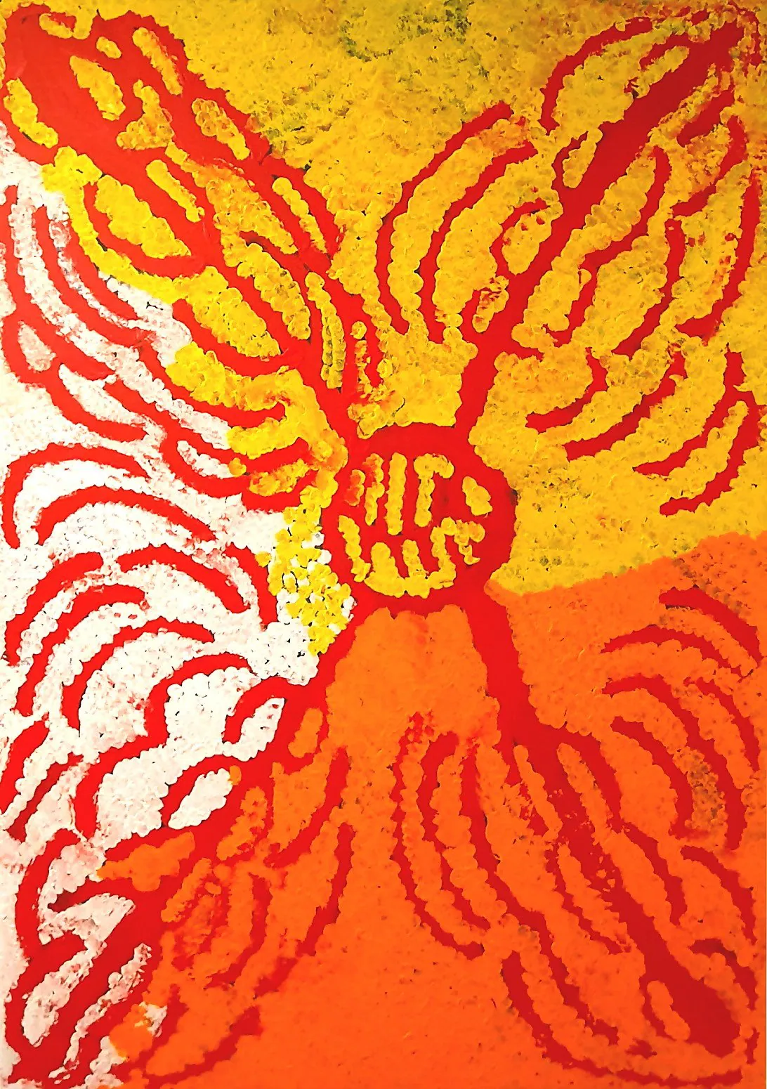 Australian Aboriginal artist Lorna Fencer Napurrula with artwork No.7225