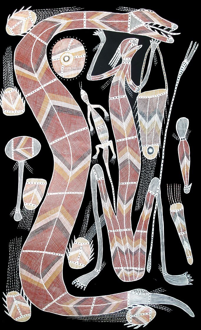 Aboriginal art , painting No.14908 by Artist Ivan Namirriki