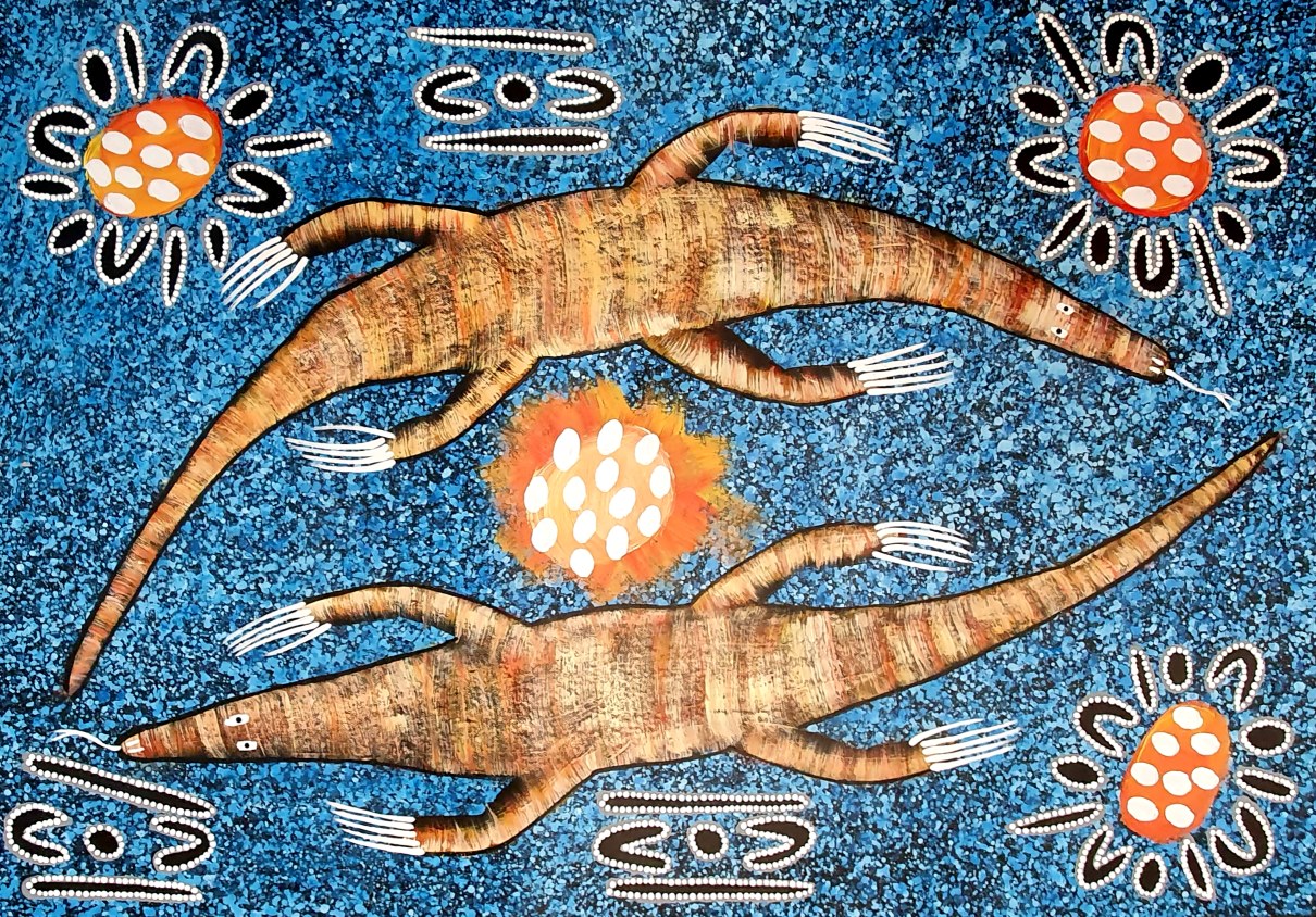 Aboriginal art , painting No.16077 by Artist Reggie Sultan