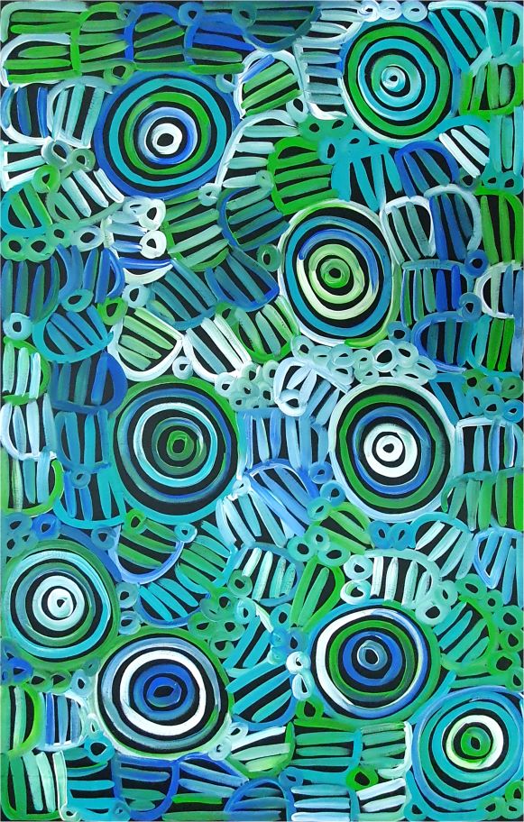 Aboriginal art , painting No.16090 by Artist Louise Numina