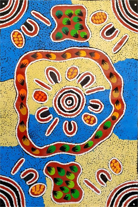 Aboriginal art , painting No.16369 by Artist Barbara Mbitjana
