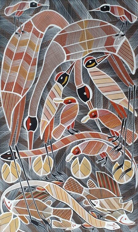 Aboriginal art , painting No.17347 by Artist Eddie Watts Blitner